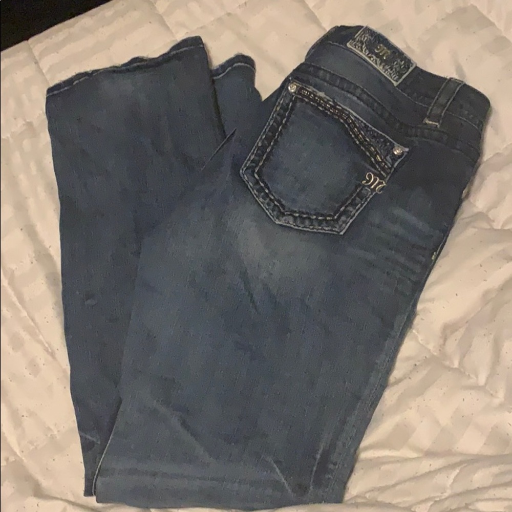Miss me Jeans - mid rise, slim boot. Barley worn